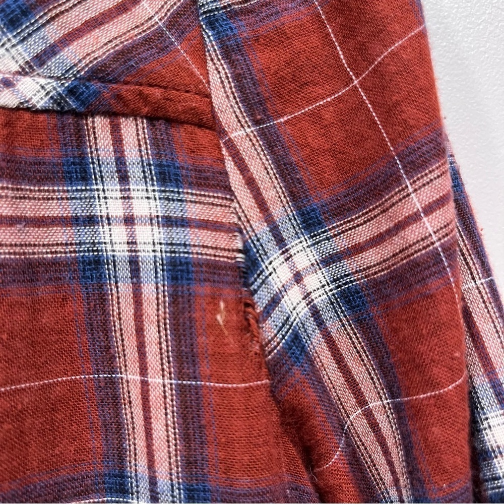 Juicy Couture Red Plaid Button-Up Shirt Dress size 4 - Picture 13 of 15